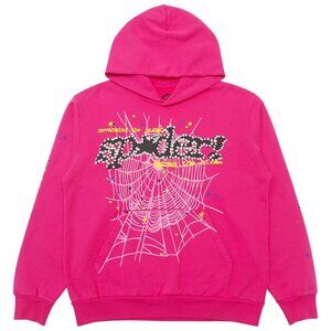 Sp5der P*NK V2 Hoodie Sweatshirt Pink Black | Spider Worldwide